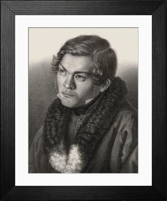 Framed Print : Portrait of the composer Karl Ludwig Drobisch (1803-1854), 1830. Creator: Hahn, Friedrich (1805-1870) Framed Print : Portrait of the composer Karl Ludwig Drobisch (1803-1854), 1830. Creator: Hahn, Friedrich (1805-1870)
