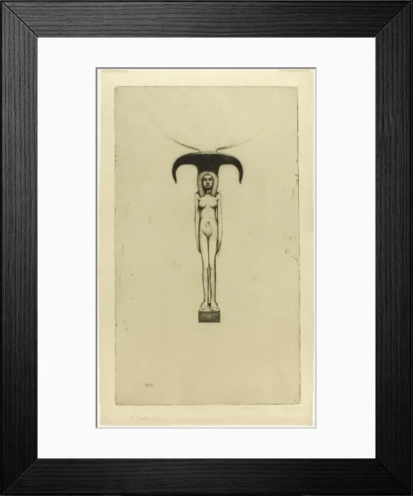 Framed Print : An Egyptian Mirror, 1909. Creator: David Young Cameron Framed Print : An Egyptian Mirror, 1909. Creator: David Young Cameron