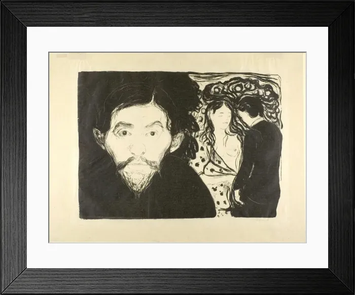 Framed Print : Jealousy I, 1896, printed after 1906. Creator: Edvard Munch Framed Print : Jealousy I, 1896, printed after 1906. Creator: Edvard Munch