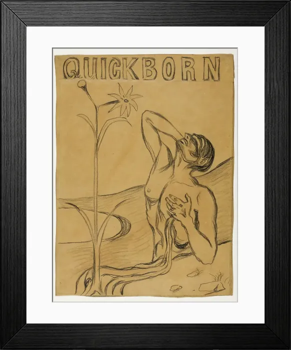 Framed Print : The Flower of Pain, 1898. Creator: Edvard Munch Framed Print : The Flower of Pain, 1898. Creator: Edvard Munch