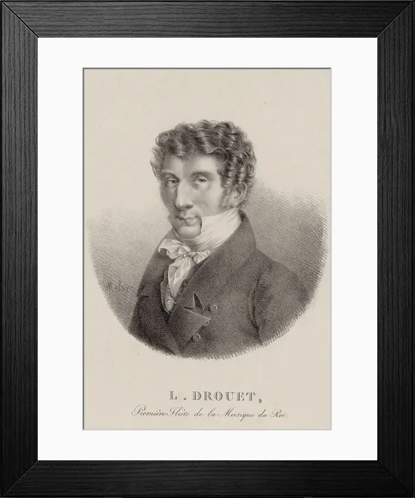 Framed Print : Portrait of the flautist and composer Louis Drouet (1792-1873), 1820. Creator: Mulnier, Nelson (active ca 1820) Framed Print : Portrait of the flautist and composer Louis Drouet (1792-1873), 1820. Creator: Mulnier, Nelson (active ca 1820)
