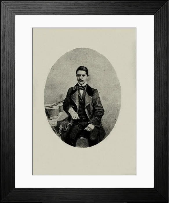 Framed Print : Guitarist and composer Julián Arcas (1832-1882). Creator: Anonymous Framed Print : Guitarist and composer Julián Arcas (1832-1882). Creator: Anonymous
