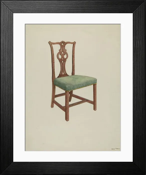 Framed Print : Side Chair, 1935 / 1942. Creator: Dana Bartlett Framed Print : Side Chair, 1935 / 1942. Creator: Dana Bartlett