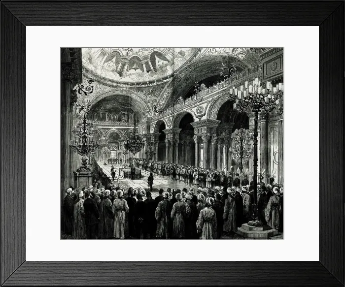 Framed Print : The Ottoman constitution enacted by Sultan Abdulhamid II in Dolmabahçe Palace in Dec 1876. Creator: Anonymous Framed Print : The Ottoman constitution enacted by Sultan Abdulhamid II in Dolmabahçe Palace in Dec 1876. Creator: Anonymous