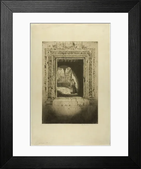 Framed Print : The Abbazia, Venice, 1900. Creator: David Young Cameron Framed Print : The Abbazia, Venice, 1900. Creator: David Young Cameron