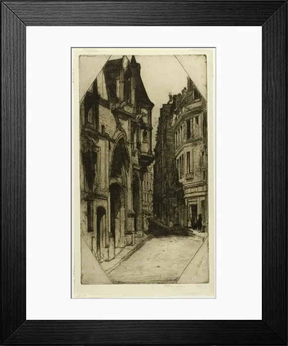 Framed Print : Hôtel de Sens, plate three from the Paris Set, 1904. Creator: David Young Cameron Framed Print : Hôtel de Sens, plate three from the Paris Set, 1904. Creator: David Young Cameron