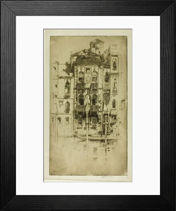 Framed Print : A Venetian Palace, 1898. Creator: David Young Cameron Framed Print : A Venetian Palace, 1898. Creator: David Young Cameron