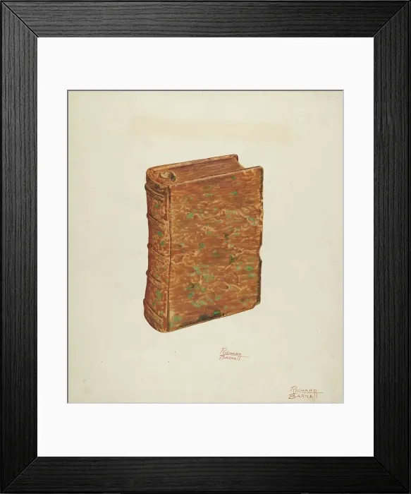 Framed Print : Book Flask, c. 1939. Creator: Richard Barnett Framed Print : Book Flask, c. 1939. Creator: Richard Barnett