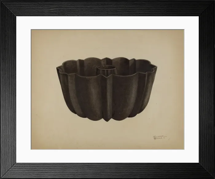 Framed Print : Cake Pan, c. 1938. Creator: Richard Barnett Framed Print : Cake Pan, c. 1938. Creator: Richard Barnett