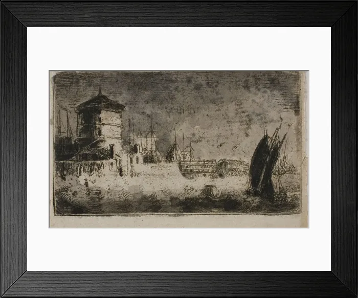 Framed Print : Old Tower, Leith, n.d. Creator: John Clerk Framed Print : Old Tower, Leith, n.d. Creator: John Clerk