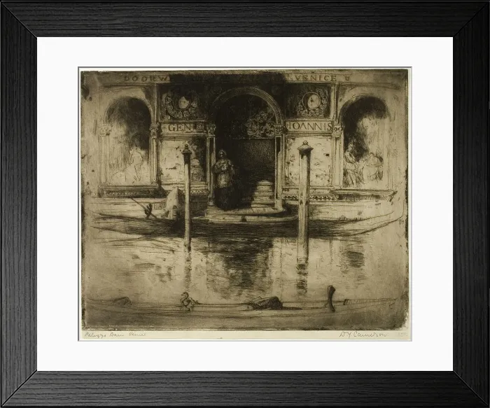 Framed Print : The Palace Doorway, plate 22 from the North Italian Set, 1895. Creator: David Young Cameron Framed Print : The Palace Doorway, plate 22 from the North Italian Set, 1895. Creator: David Young Cameron
