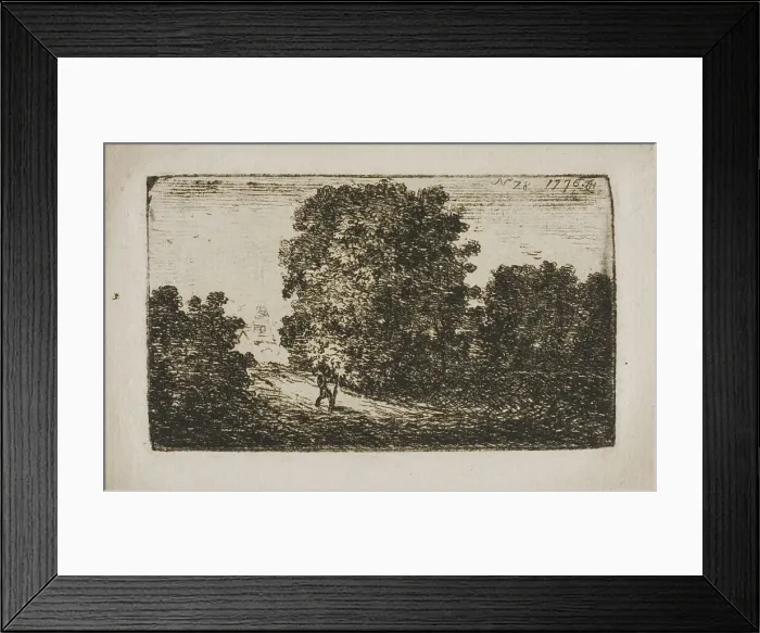 Framed Print : Trees Bordering a Road, n.d. Creator: John Clerk Framed Print : Trees Bordering a Road, n.d. Creator: John Clerk