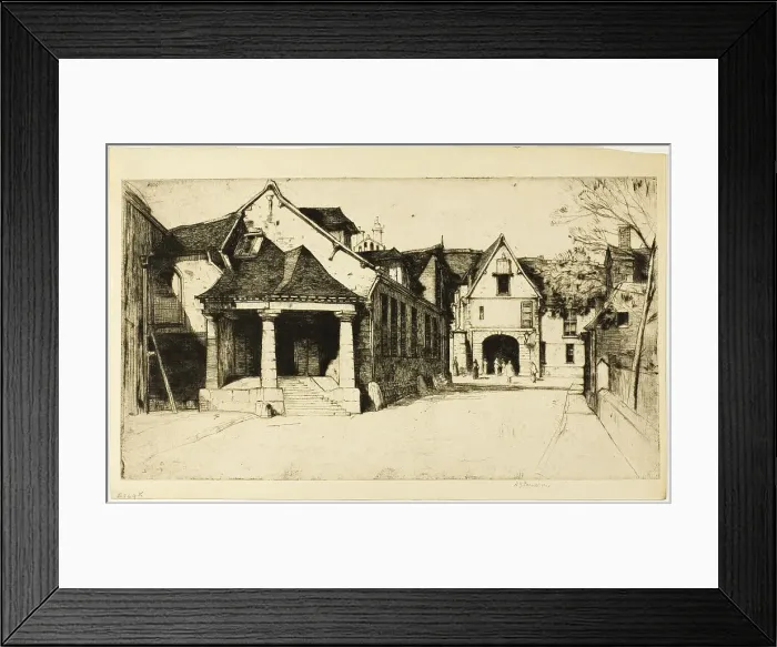 Framed Print : Old Museum, Beauvais, 1917. Creator: David Young Cameron Framed Print : Old Museum, Beauvais, 1917. Creator: David Young Cameron