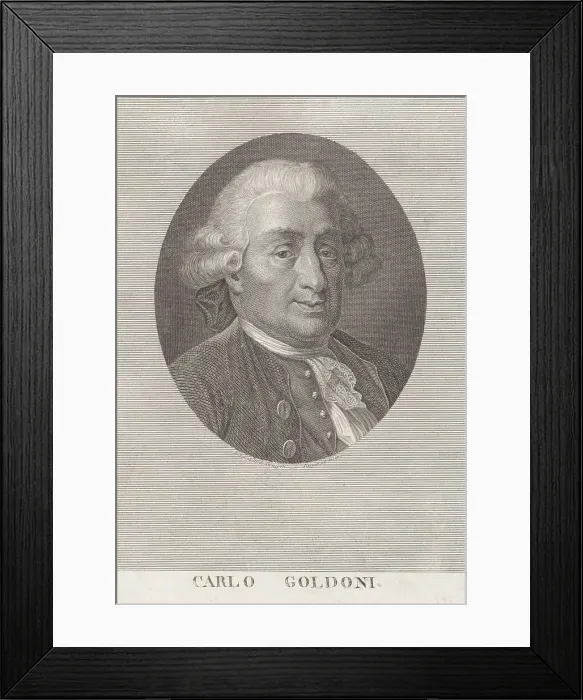 Framed Print : Carlo Goldoni (1707-1793). Creator: Locatelli, Antonio (1786-1848) Framed Print : Carlo Goldoni (1707-1793). Creator: Locatelli, Antonio (1786-1848)