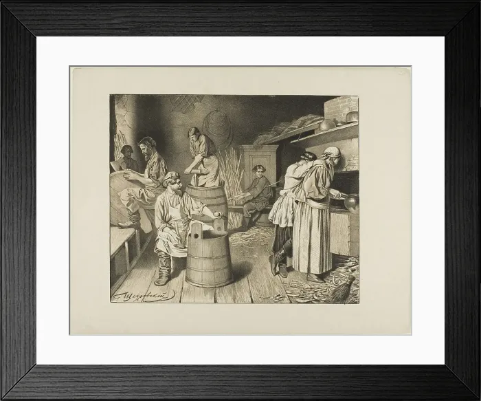 Framed Print : Scenes from Russian Folk Life, n.d. Creator: Ignatii Stepanovich Shchedrovski Framed Print : Scenes from Russian Folk Life, n.d. Creator: Ignatii Stepanovich Shchedrovski