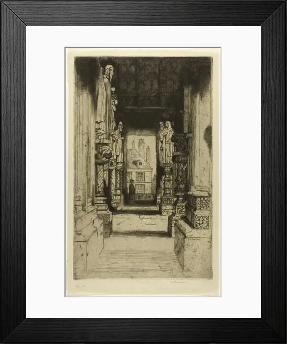Framed Print : Chartres, 1902. Creator: David Young Cameron Framed Print : Chartres, 1902. Creator: David Young Cameron