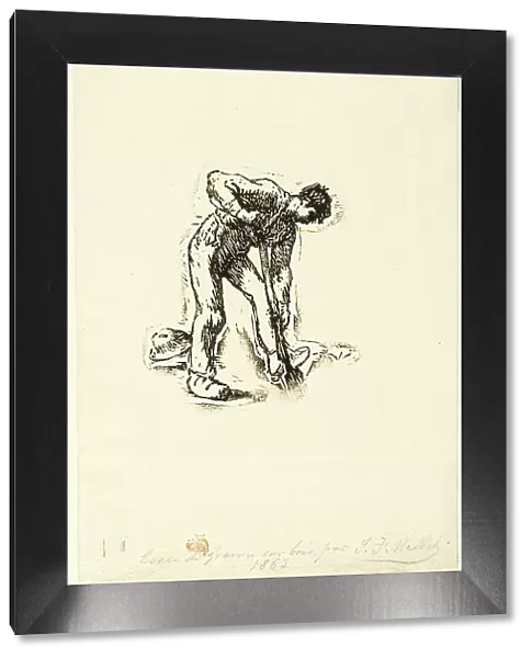 Peasant Digging, 1863. Creator: Jean Francois Millet
