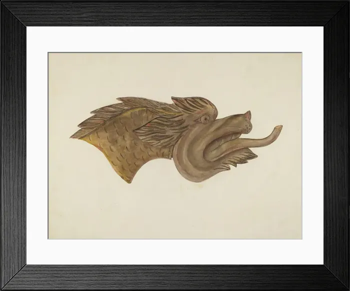 Framed Print : Animal Head, c. 1939. Creator: Gerard Barnett Framed Print : Animal Head, c. 1939. Creator: Gerard Barnett