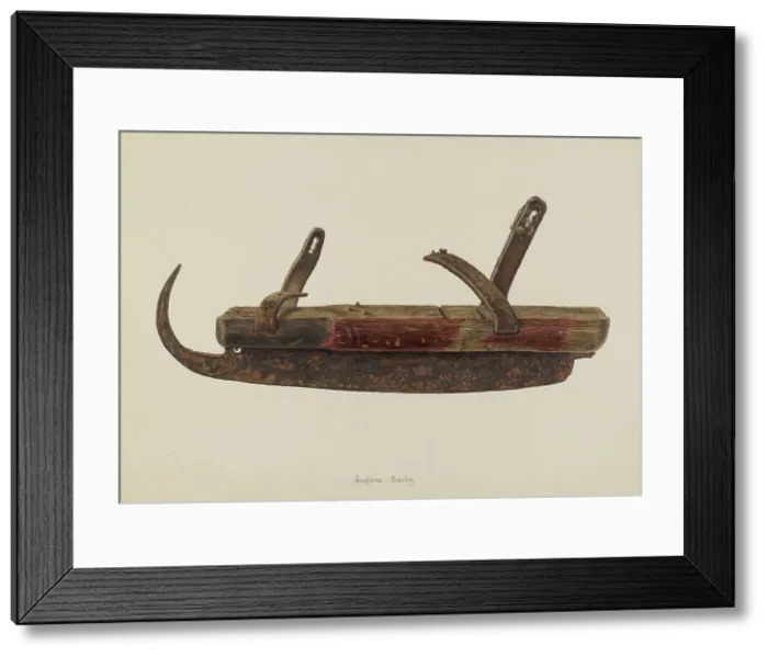 Framed Print : Ice Skate, c. 1938. Creator: Eugene Bartz Framed Print : Ice Skate, c. 1938. Creator: Eugene Bartz