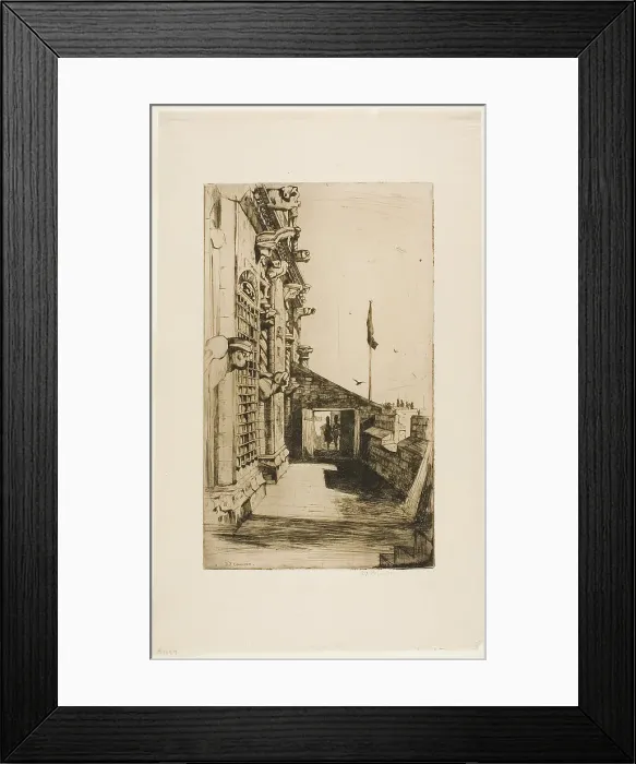 Framed Print : The Gargoyles, Stirling Castle, 1898. Creator: David Young Cameron Framed Print : The Gargoyles, Stirling Castle, 1898. Creator: David Young Cameron