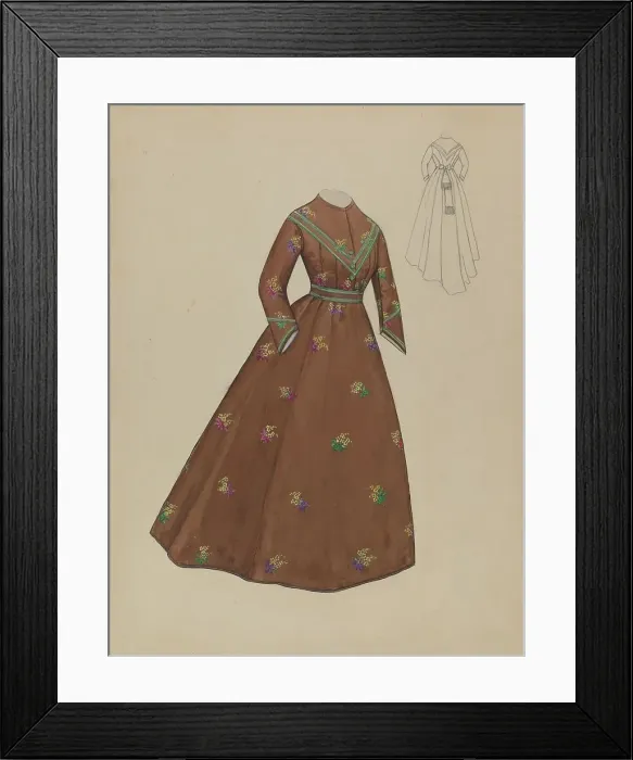 Framed Print : Dress, c. 1936. Creator: Jessie M. Benge Framed Print : Dress, c. 1936. Creator: Jessie M. Benge