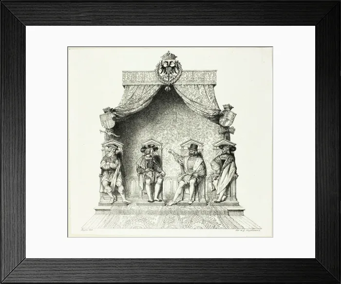 Framed Print : The Four Magistrates of Besançon, 1825. Creator: Jean-Auguste-Dominique Ingres Framed Print : The Four Magistrates of Besançon, 1825. Creator: Jean-Auguste-Dominique Ingres