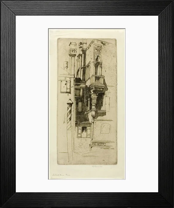 Framed Print : Tintoret's House, plate six from the North Italian Set, 1894. Creator: David Young Cameron Framed Print : Tintoret's House, plate six from the North Italian Set, 1894. Creator: David Young Cameron