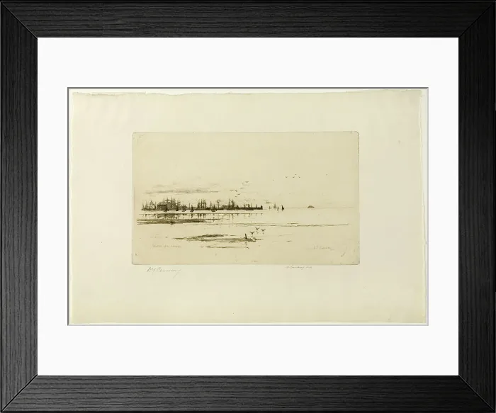 Framed Print : Ardossan, plate seventeen from the Clyde Set, 1889. Creator: David Young Cameron Framed Print : Ardossan, plate seventeen from the Clyde Set, 1889. Creator: David Young Cameron