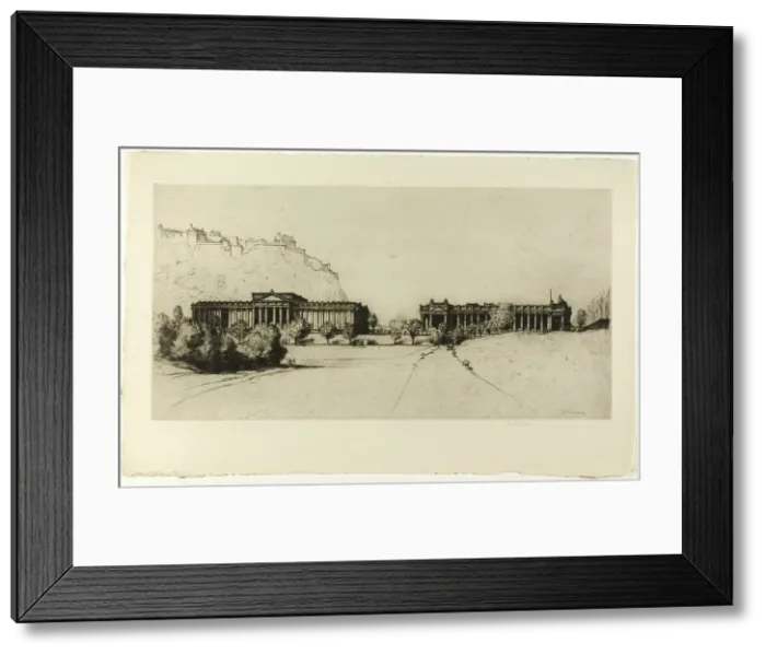 Framed Print : The Royal Scottish Academy, 1916. Creator: David Young Cameron Framed Print : The Royal Scottish Academy, 1916. Creator: David Young Cameron