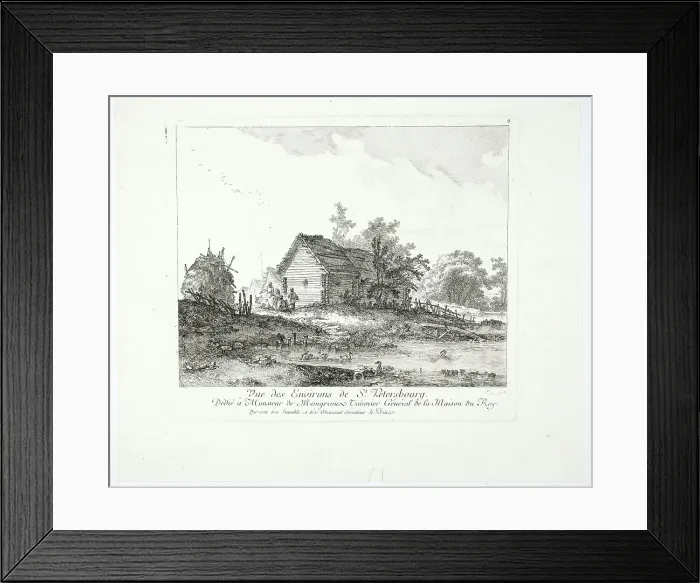 Framed Print : View near St. Petersburg, n.d. Creator: Jean Baptiste Le Prince Framed Print : View near St. Petersburg, n.d. Creator: Jean Baptiste Le Prince