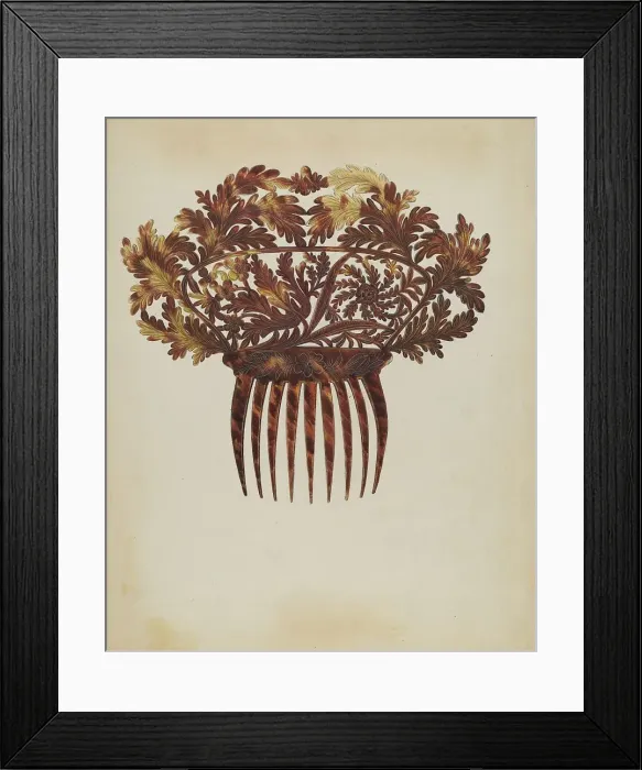 Framed Print : Comb, c. 1937. Creator: Jessie M. Benge Framed Print : Comb, c. 1937. Creator: Jessie M. Benge