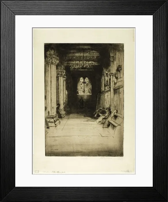 Framed Print : Rosslyn Chapel, 1901. Creator: David Young Cameron Framed Print : Rosslyn Chapel, 1901. Creator: David Young Cameron