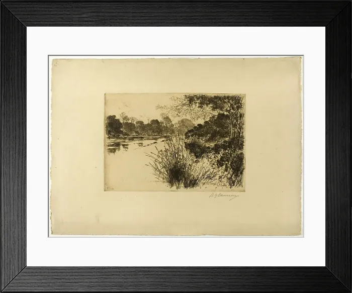 Framed Print : The Clyde Near Carmyle, 1889. Creator: David Young Cameron Framed Print : The Clyde Near Carmyle, 1889. Creator: David Young Cameron