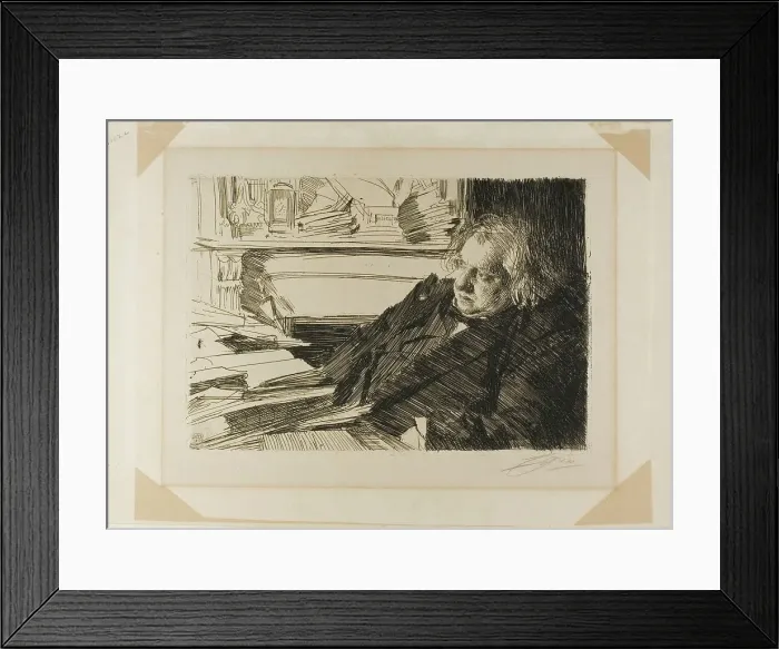 Framed Print : Ernest Renan, 1892. Creator: Anders Leonard Zorn Framed Print : Ernest Renan, 1892. Creator: Anders Leonard Zorn
