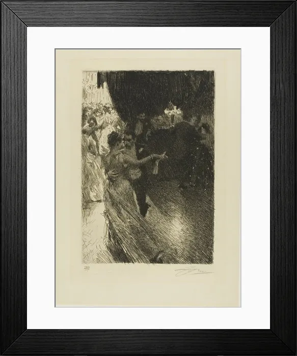 Framed Print : The Waltz, 1891. Creator: Anders Leonard Zorn Framed Print : The Waltz, 1891. Creator: Anders Leonard Zorn