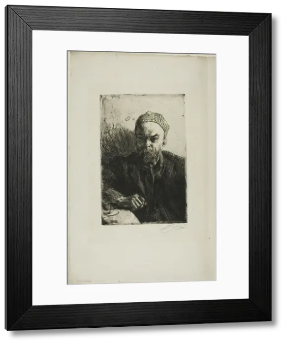 Framed Print : Paul Verlaine I, 1895. Creator: Anders Leonard Zorn Framed Print : Paul Verlaine I, 1895. Creator: Anders Leonard Zorn