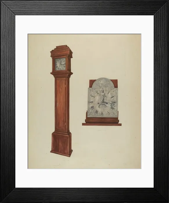 Framed Print : Clock, c. 1939. Creator: Leonard Battee Framed Print : Clock, c. 1939. Creator: Leonard Battee