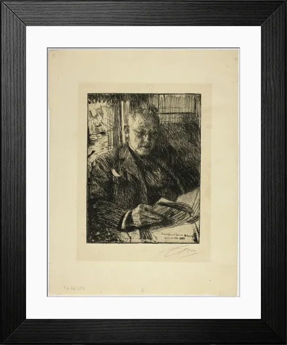 Framed Print : Travelling Companion (Mr. Ch. Deering), 1904. Creator: Anders Leonard Zorn Framed Print : Travelling Companion (Mr. Ch. Deering), 1904. Creator: Anders Leonard Zorn