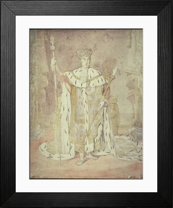 Framed Print : Charles X in his Coronation Robes, c. 1828. Creator: Jean-Auguste-Dominique Ingres Framed Print : Charles X in his Coronation Robes, c. 1828. Creator: Jean-Auguste-Dominique Ingres