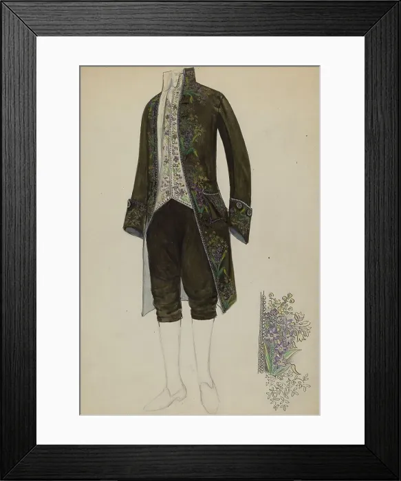 Framed Print : Man's Court Suit, c. 1936. Creator: Jessie M. Benge Framed Print : Man's Court Suit, c. 1936. Creator: Jessie M. Benge
