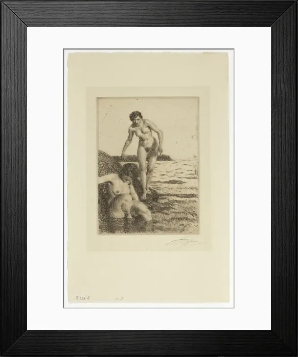 Framed Print : On Hemsö Island, 1917. Creator: Anders Leonard Zorn Framed Print : On Hemsö Island, 1917. Creator: Anders Leonard Zorn
