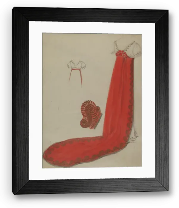 Framed Print : Court Train, 1935 / 1942. Creator: Jessie M. Benge Framed Print : Court Train, 1935 / 1942. Creator: Jessie M. Benge