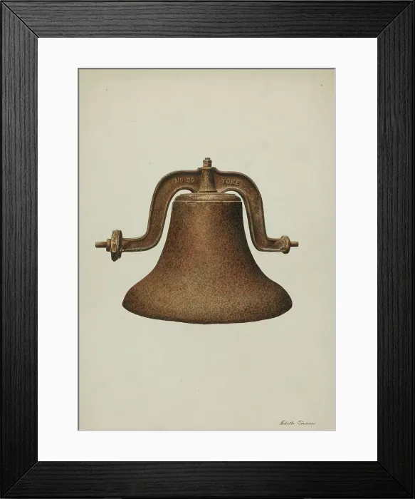Framed Print : Church Bell, 1939. Creator: Edith Towner