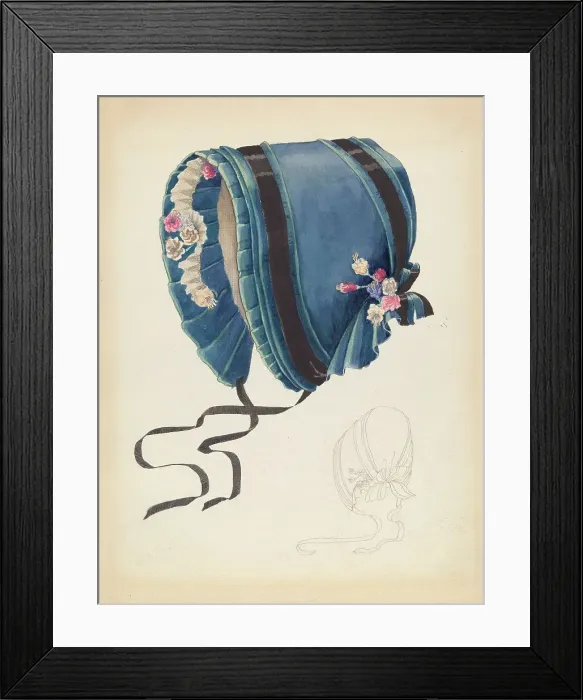 Framed Print : Bonnet, c. 1937. Creator: Doris Beer Framed Print : Bonnet, c. 1937. Creator: Doris Beer