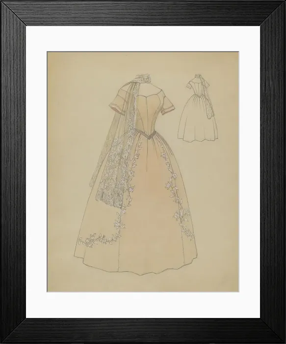 Framed Print : Dress, c. 1936. Creator: Jessie M. Benge Framed Print : Dress, c. 1936. Creator: Jessie M. Benge