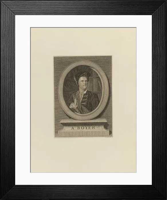 Framed Print : Portrait of Abel Boyer (1667-1729), 1783. Creator: Basire, James (1730-1802) Framed Print : Portrait of Abel Boyer (1667-1729), 1783. Creator: Basire, James (1730-1802)