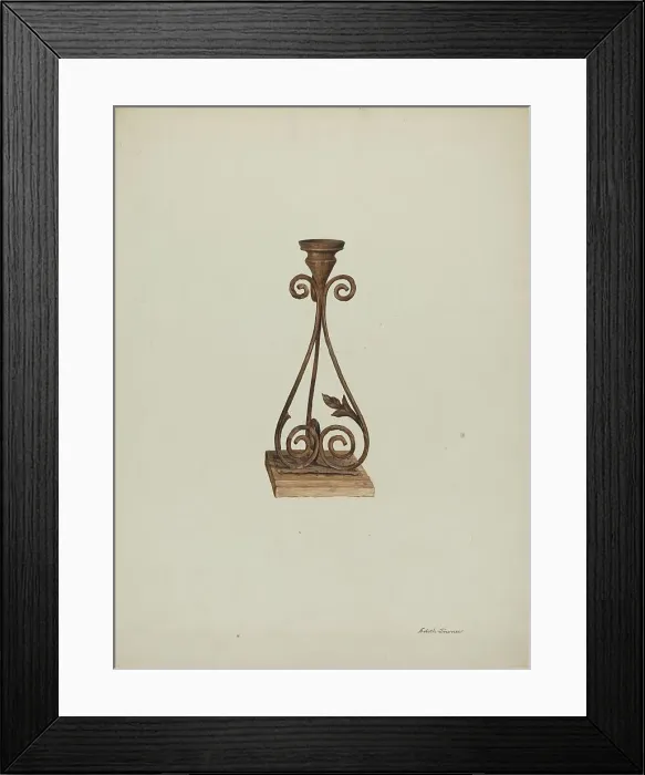 Framed Print : Candlesticks, 1939. Creator: Edith Towner Framed Print : Candlesticks, 1939. Creator: Edith Towner