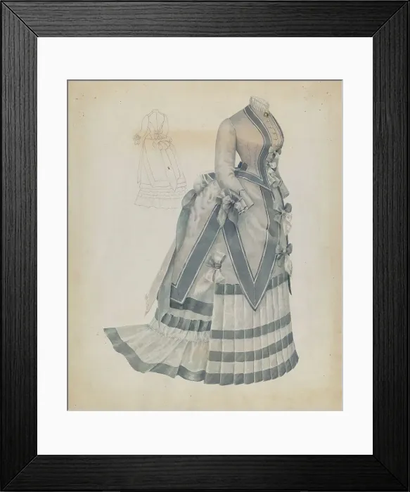Framed Print : Dress, c. 1937. Creator: Jessie M. Benge Framed Print : Dress, c. 1937. Creator: Jessie M. Benge