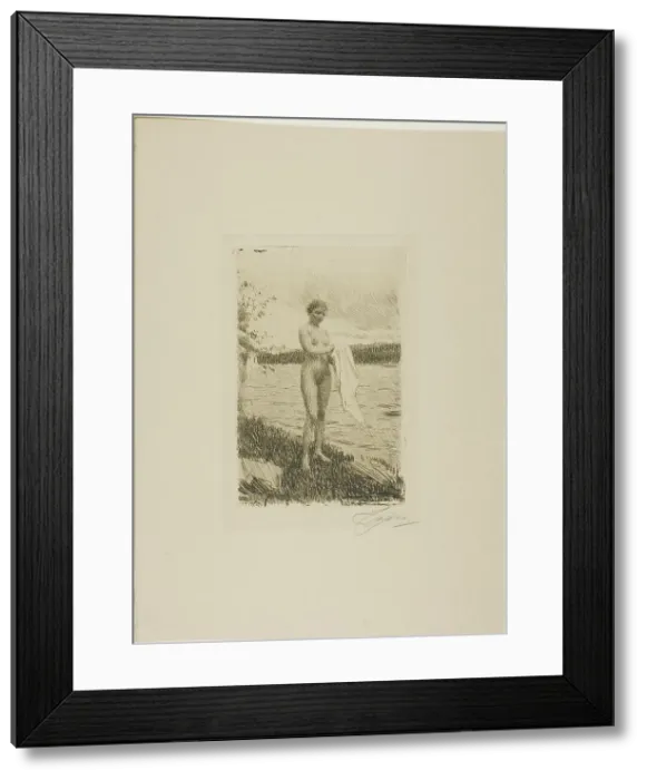 Framed Print : Dal River, 1919. Creator: Anders Leonard Zorn Framed Print : Dal River, 1919. Creator: Anders Leonard Zorn