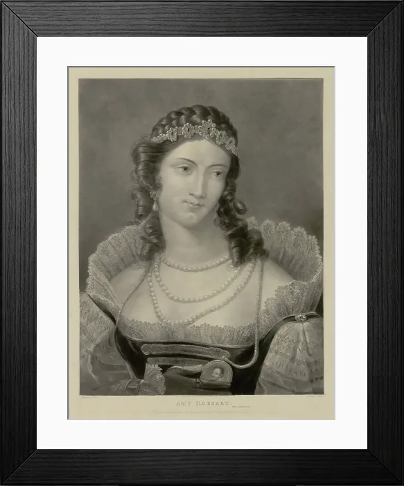 Framed Print : Amy Dudley (1532-1560), née Robsart, 1830. Creator: Dawe, Henry Edward (1790-1848) Framed Print : Amy Dudley (1532-1560), née Robsart, 1830. Creator: Dawe, Henry Edward (1790-1848)